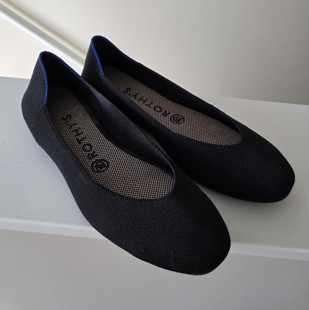 Rothys The Square Flat - Black - Women's 7.5